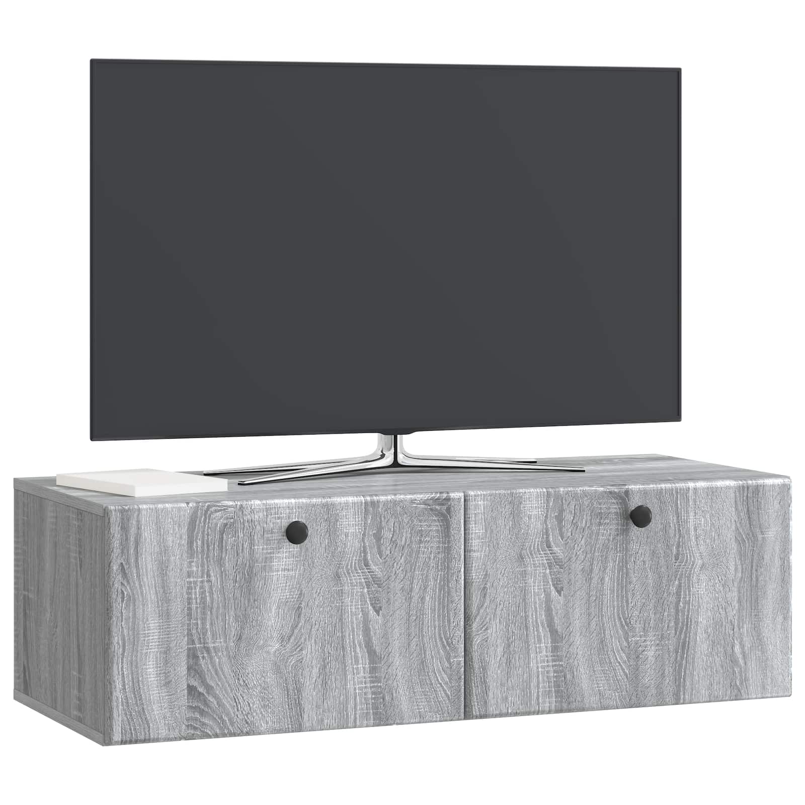 Wandmontierter TV-Schrank 98 x 41 x 30 cm Grau Sonoma