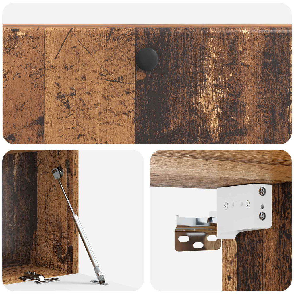 Wandmontierter TV-Schrank 98 x 41 x 30 cm Altholz Holzwerkstoff
