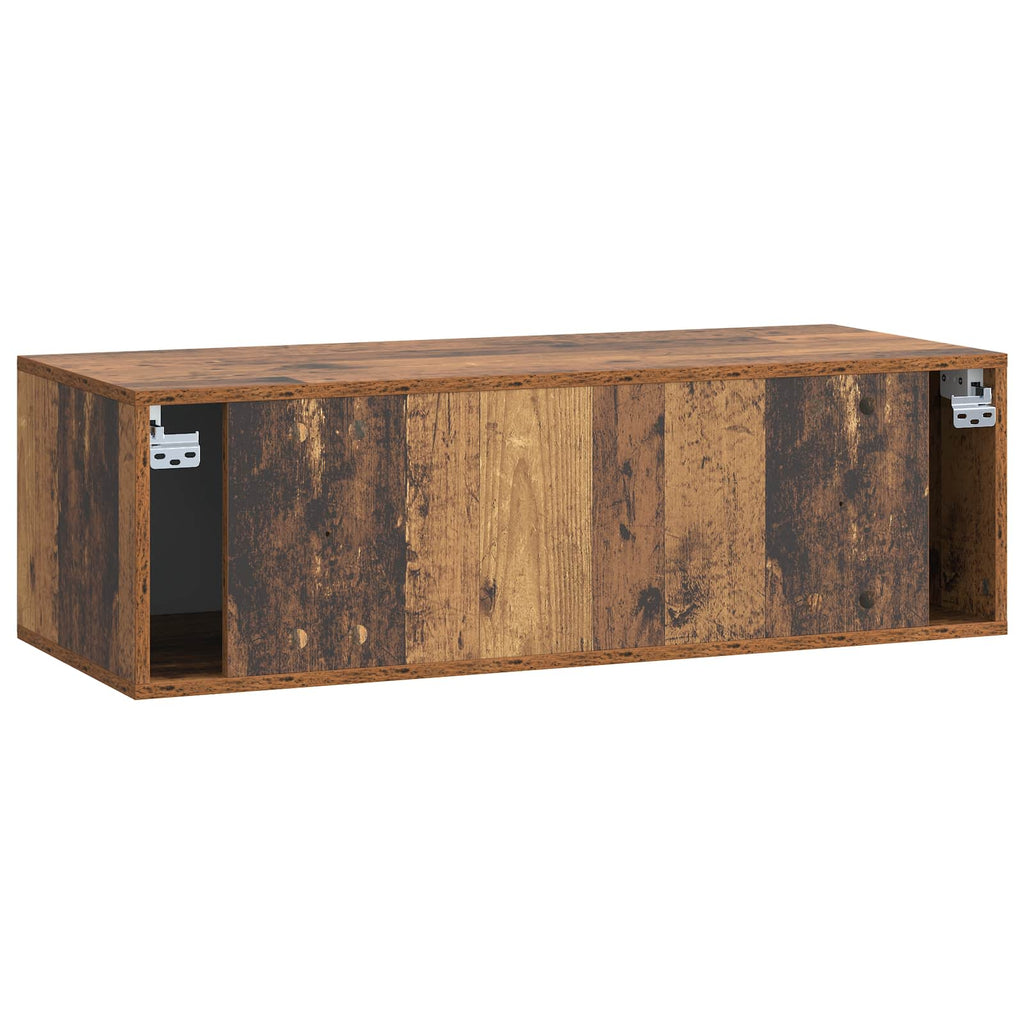 Wandmontierter TV-Schrank 98 x 41 x 30 cm Altholz Holzwerkstoff