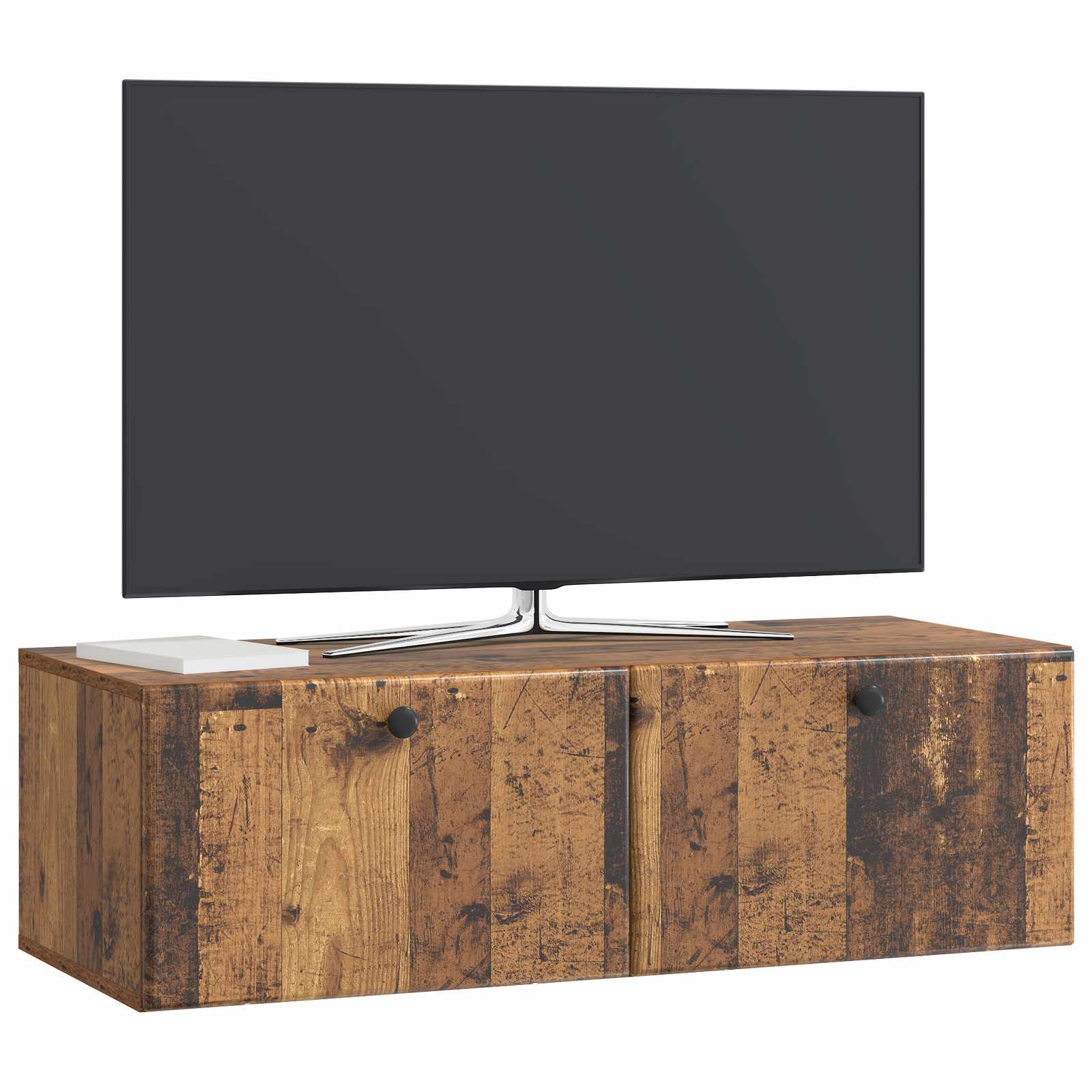 Wandmontierter TV-Schrank 98 x 41 x 30 cm Altholz Holzwerkstoff