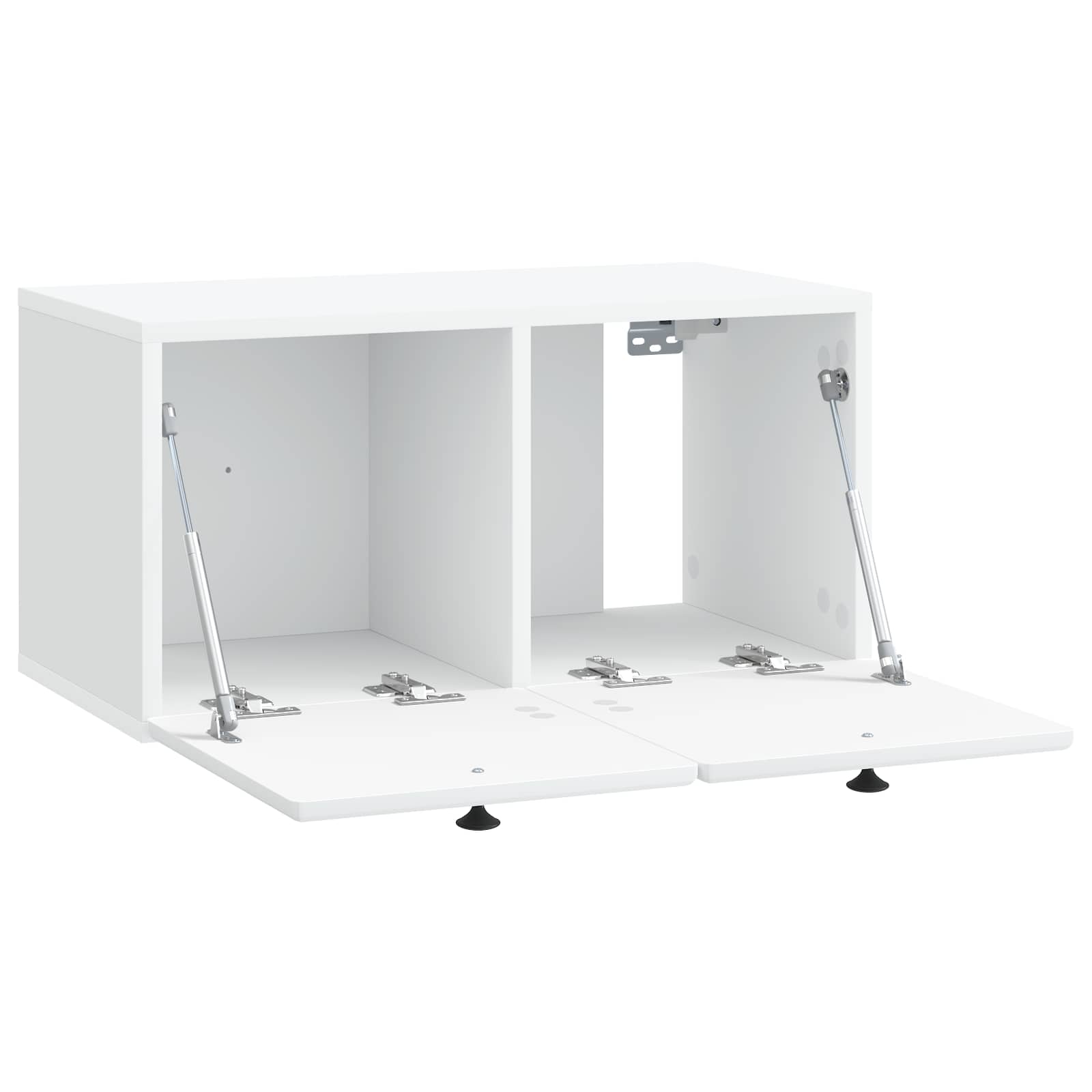 Wandmontierter TV-Schrank 59,5 x 31 x 30 cm Weiß Holzwerkstoff