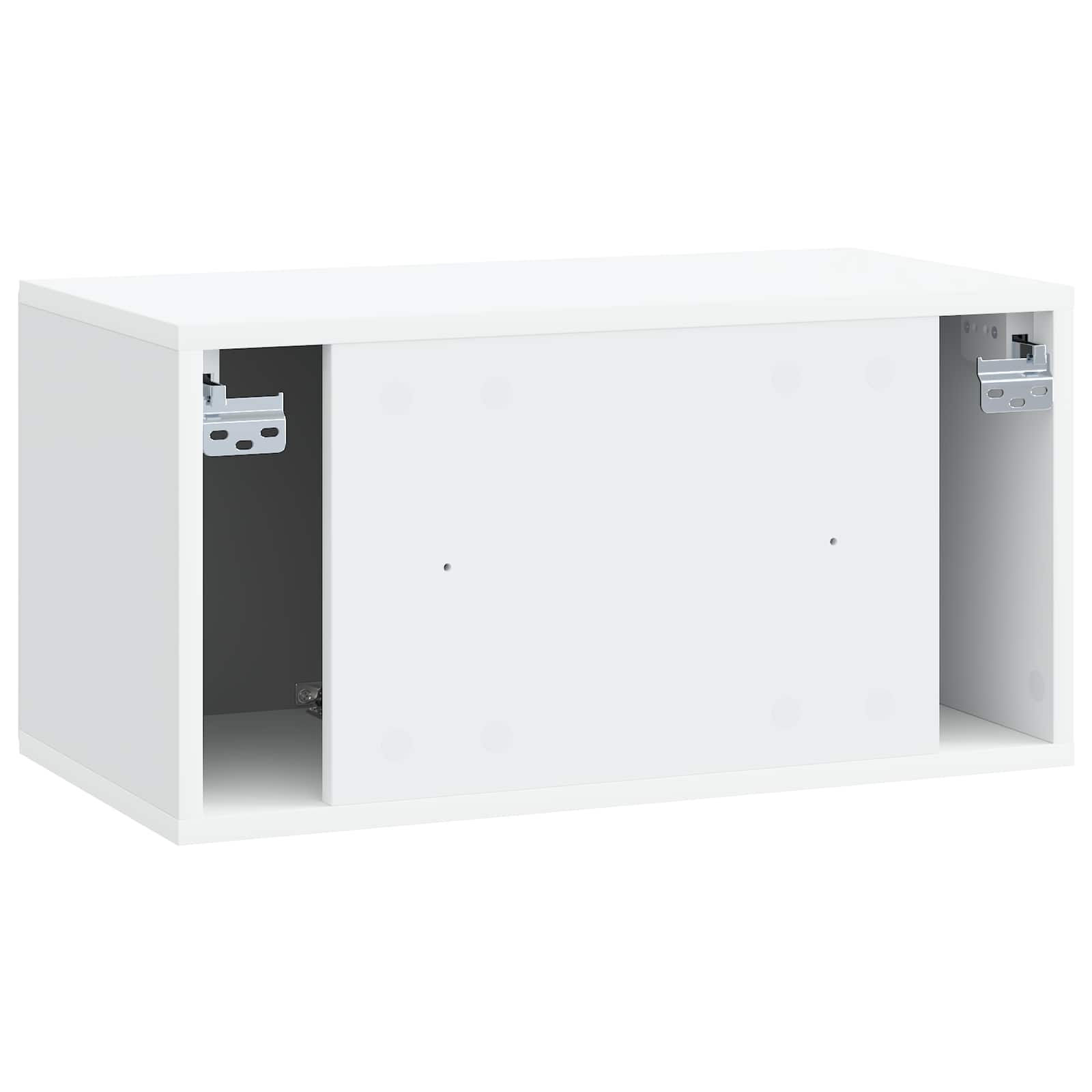Wandmontierter TV-Schrank 59,5 x 31 x 30 cm Weiß Holzwerkstoff