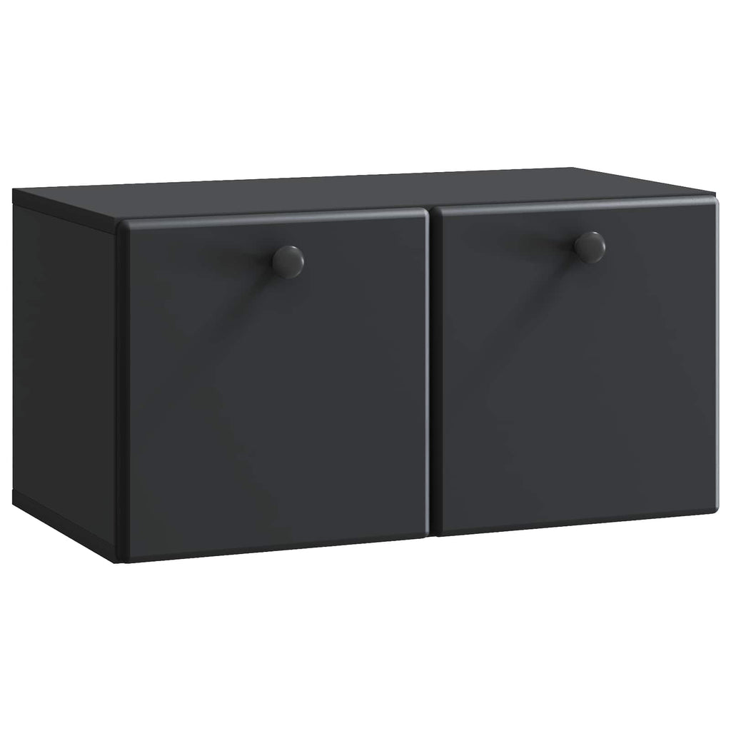 Wandmontierter TV-Schrank 59,5 x 31 x 30 cm Schwarz