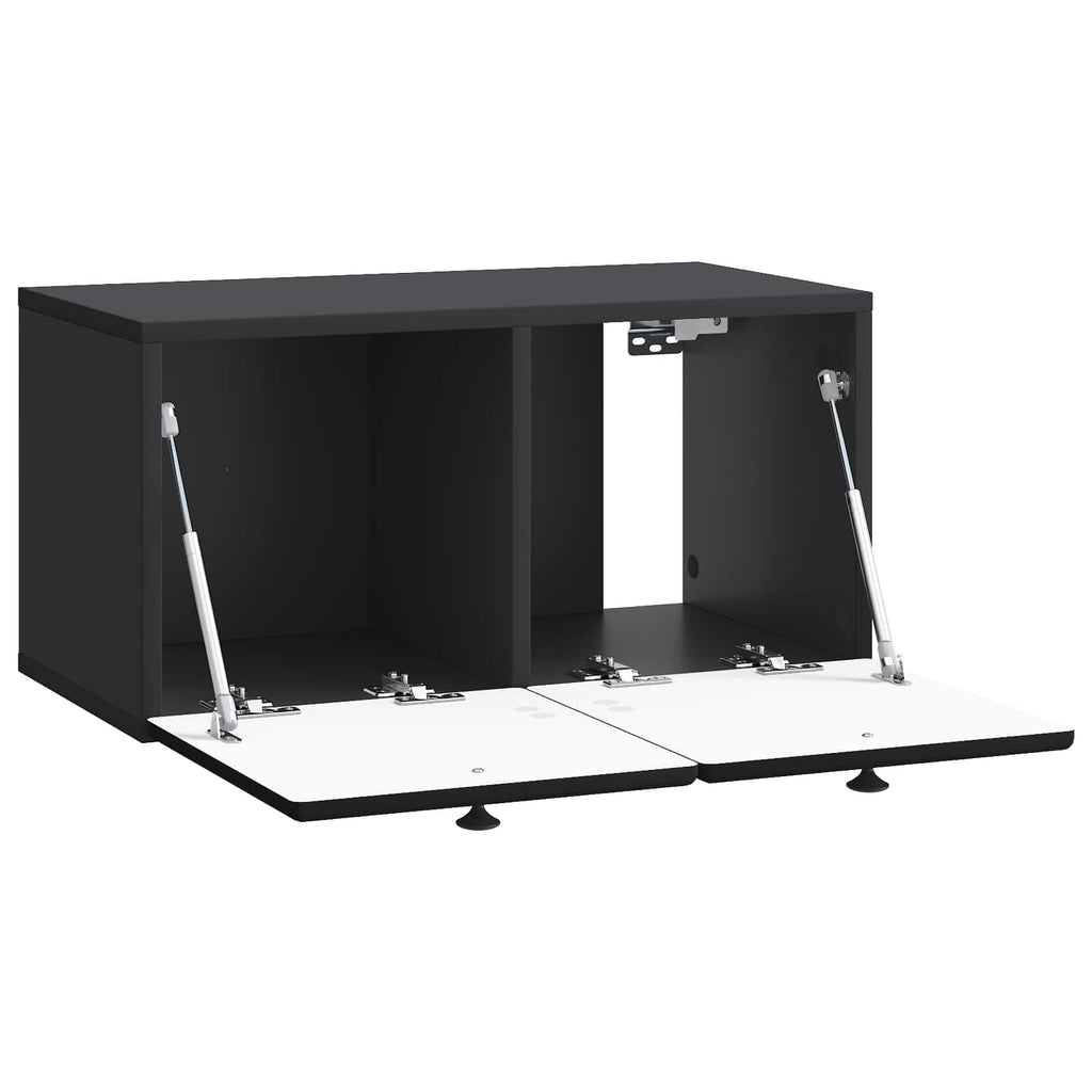 Wandmontierter TV-Schrank 59,5 x 31 x 30 cm Schwarz