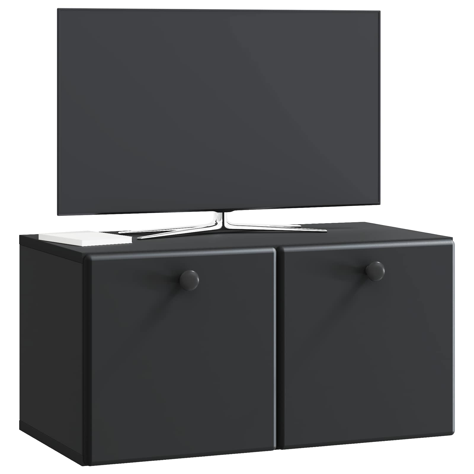 Wandmontierter TV-Schrank 59,5 x 31 x 30 cm Schwarz