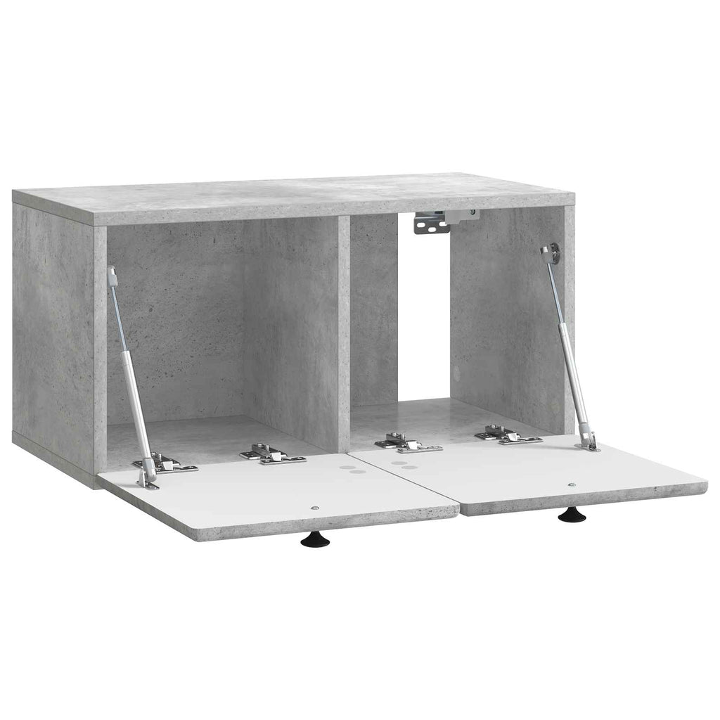 Wandmontierter TV-Schrank 59,5 x 31 x 30 cm Betongrau
