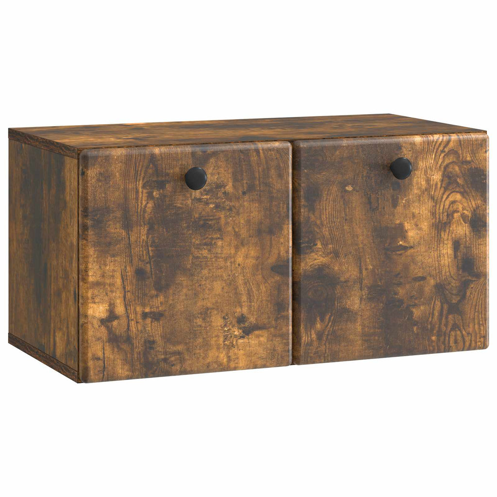 Wandmontierter TV-Schrank 59,5 x 31 x 30 cm Geräucherte Eiche