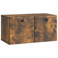 Wandmontierter TV-Schrank 59,5 x 31 x 30 cm Geräucherte Eiche