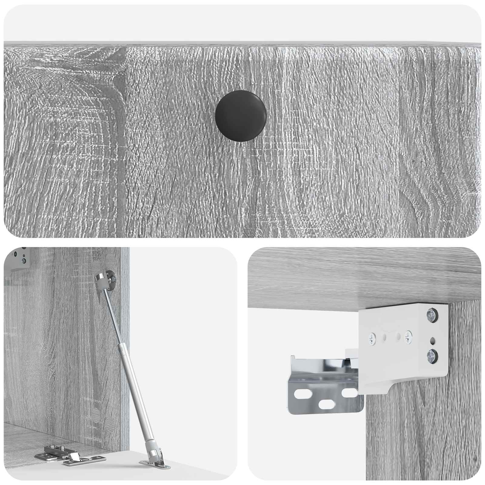 Wandmontierter TV-Schrank 59,5 x 31 x 30 cm Grau Sonoma