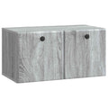 Wandmontierter TV-Schrank 59,5 x 31 x 30 cm Grau Sonoma