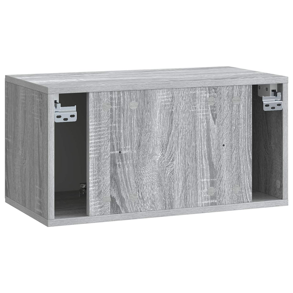 Wandmontierter TV-Schrank 59,5 x 31 x 30 cm Grau Sonoma