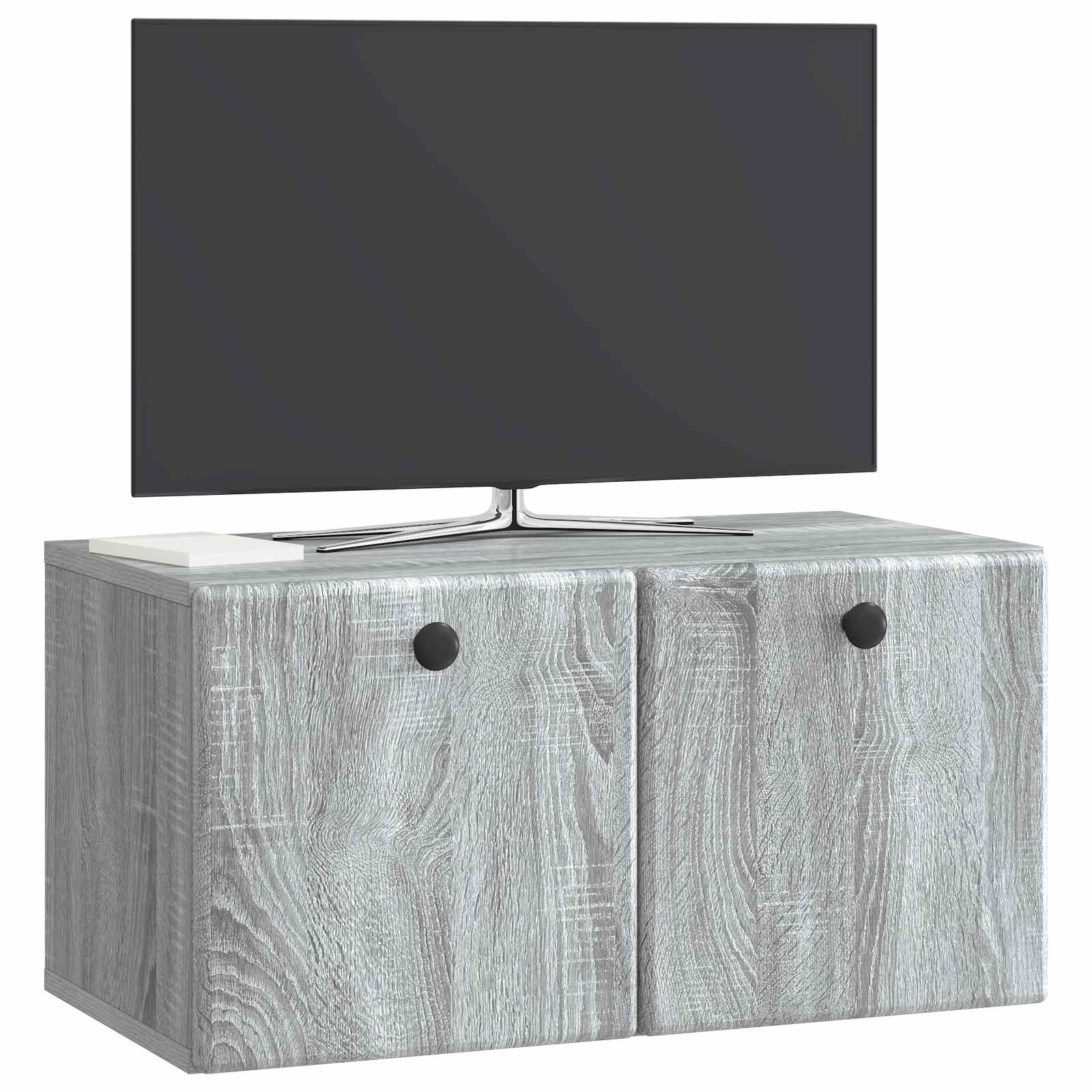 Wandmontierter TV-Schrank 59,5 x 31 x 30 cm Grau Sonoma