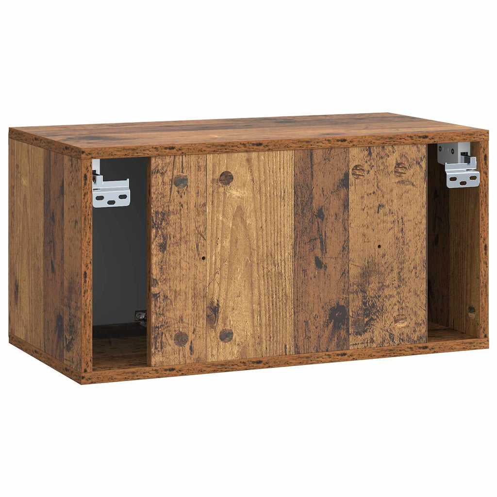 Wandmontierter TV-Schrank 59,5 x 31 x 30 cm Altholz