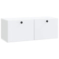 Wandmontierter TV-Schrank 78,5 x 31 x 30 cm Weiß Holzwerkstoff