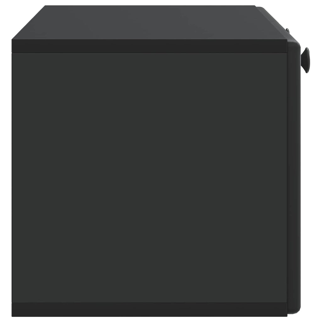 Wandmontierter TV-Schrank 78,5 x 31 x 30 cm Schwarz