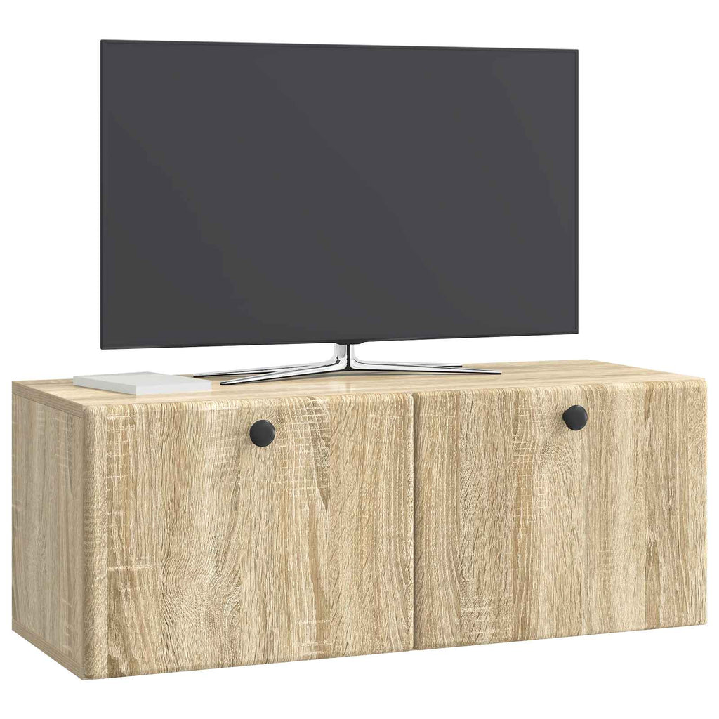 Wandmontierter TV-Schrank 78,5 x 31 x 30 cm Sonoma-Eiche