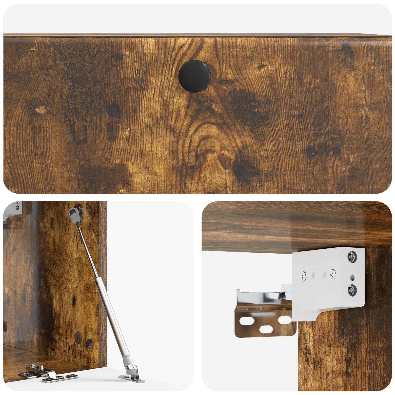 Wandmontierter TV-Schrank 78,5 x 31 x 30 cm Geräucherte Eiche