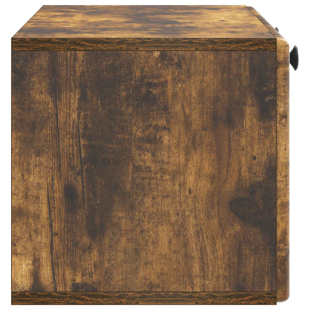 Wandmontierter TV-Schrank 78,5 x 31 x 30 cm Geräucherte Eiche