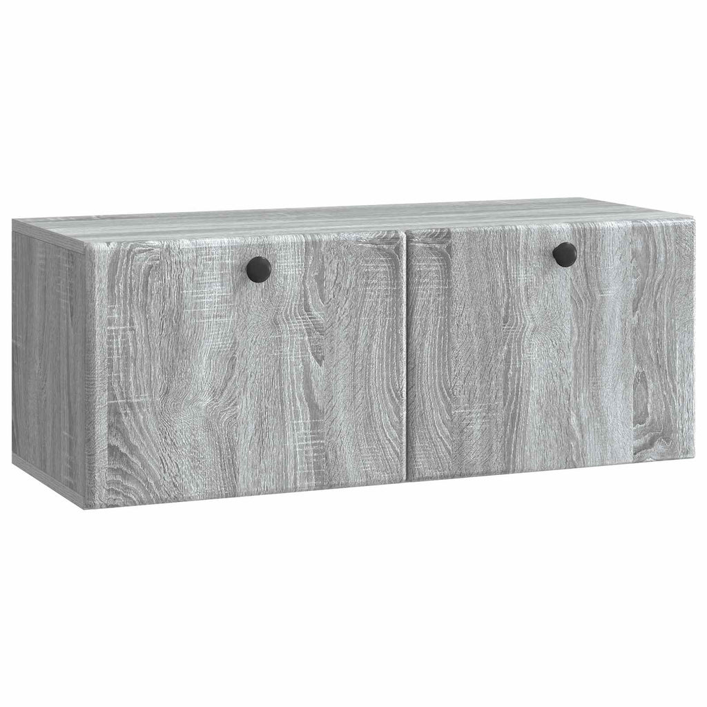 Wandmontierter TV-Schrank 78,5 x 31 x 30 cm Grau Sonoma