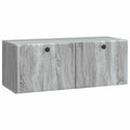 Wandmontierter TV-Schrank 78,5 x 31 x 30 cm Grau Sonoma