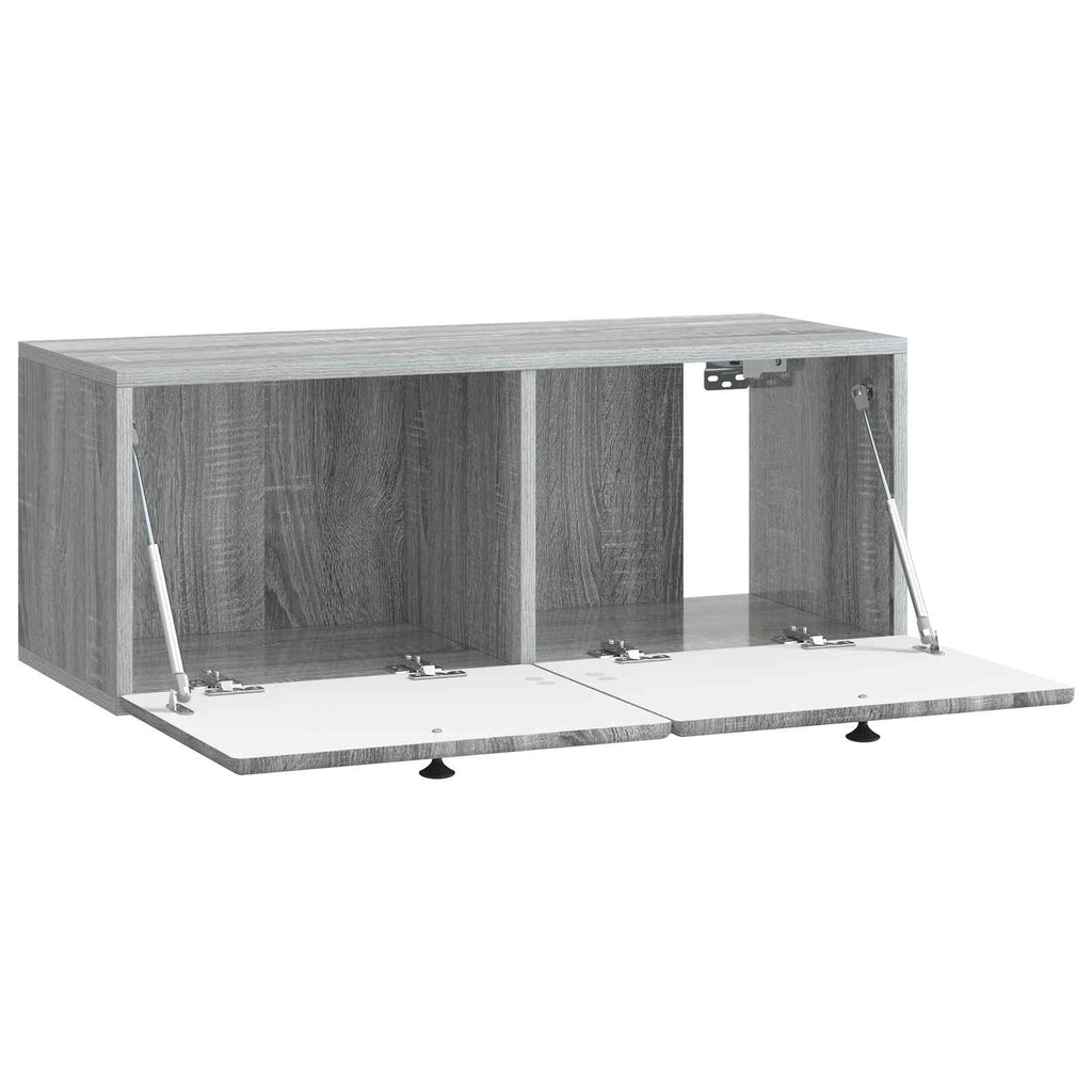 Wandmontierter TV-Schrank 78,5 x 31 x 30 cm Grau Sonoma
