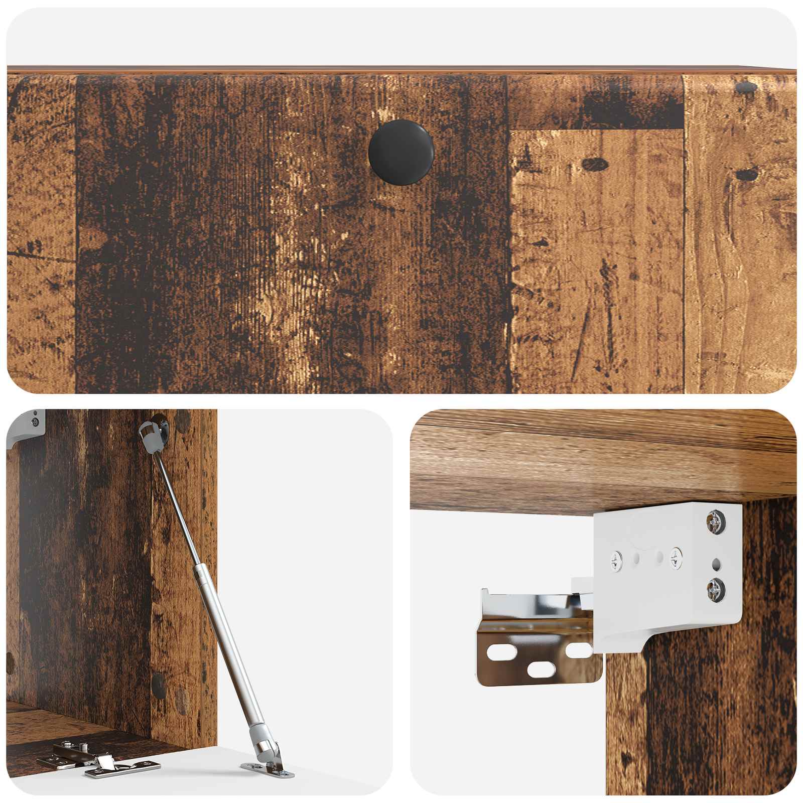 Wandmontierter TV-Schrank 78,5 x 31 x 30 cm Altholz