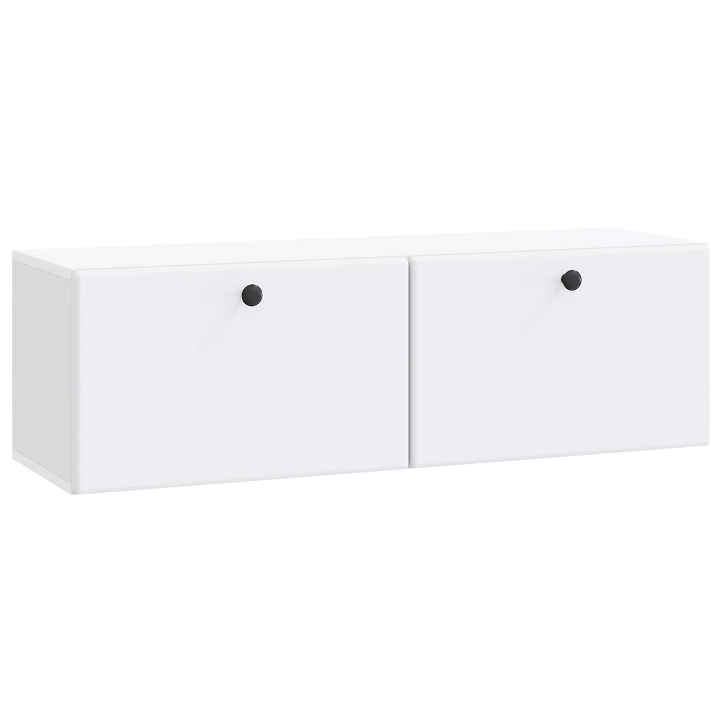 Wandmontierter TV-Schrank 98 x 31 x 30 cm Weiß Holzwerkstoff