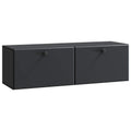 Wandmontierter TV-Schrank 98 x 31 x 30 cm Schwarz Holzwerkstoff