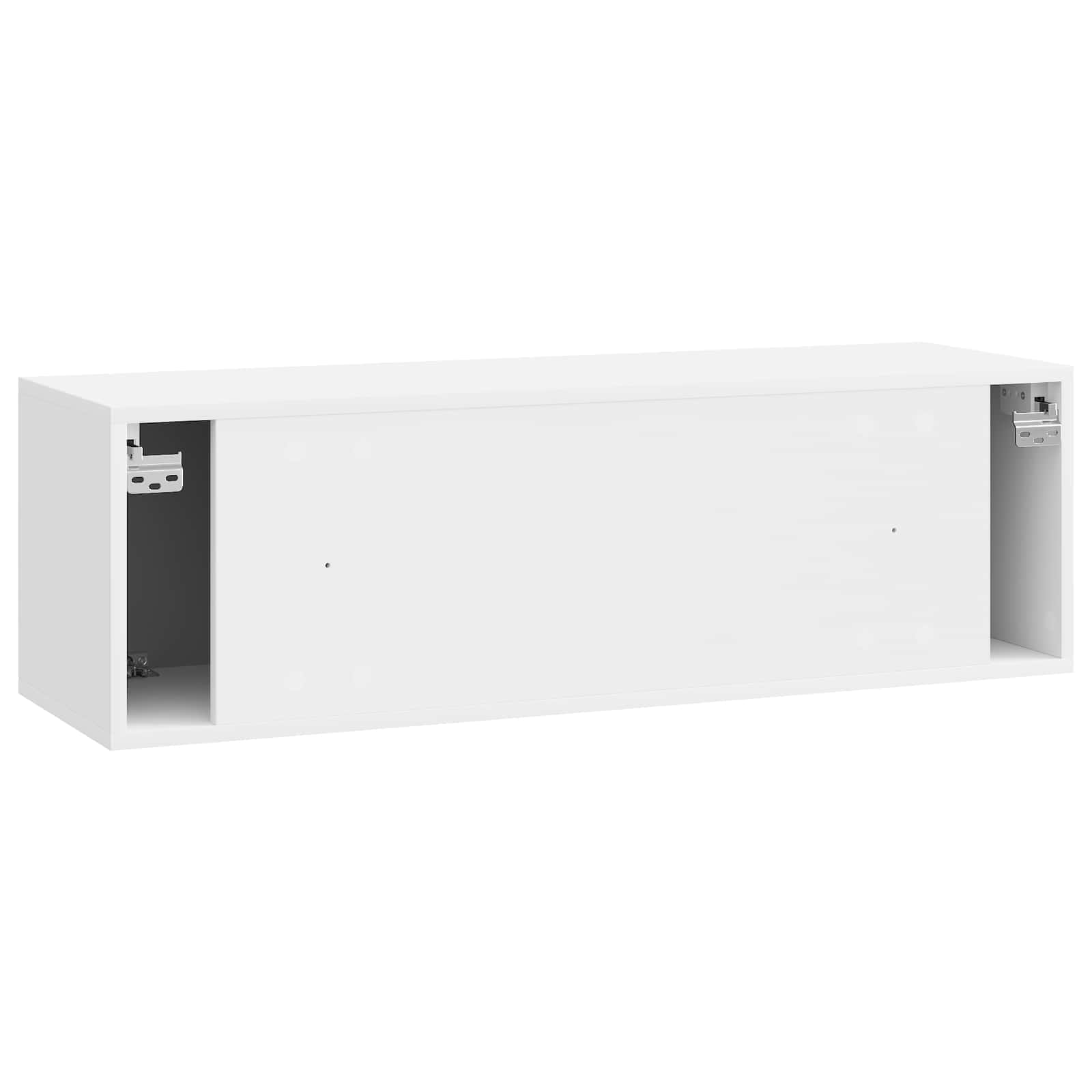 Wandmontierter TV-Schrank 98 x 31 x 30 cm Hochglanz Weiß
