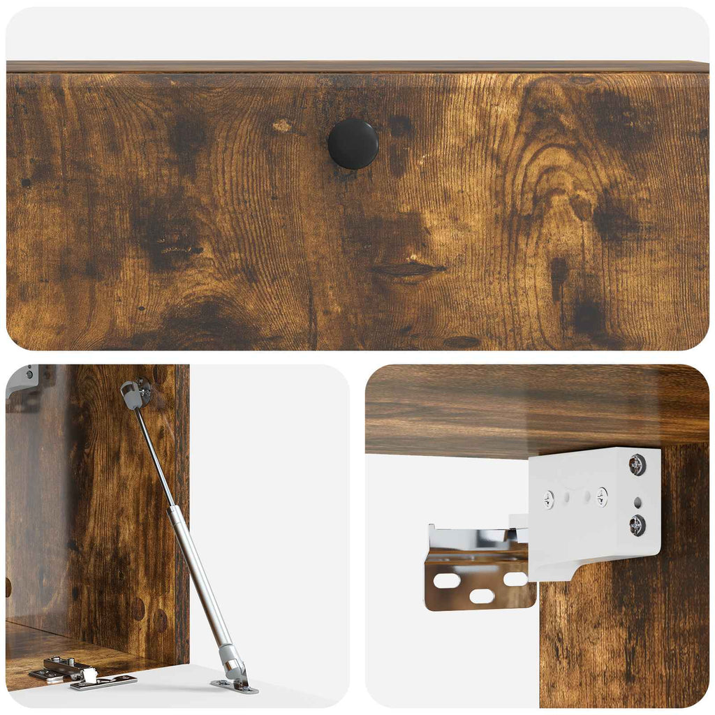 Wandmontierter TV-Schrank 98 x 31 x 30 cm Geräucherte Eiche