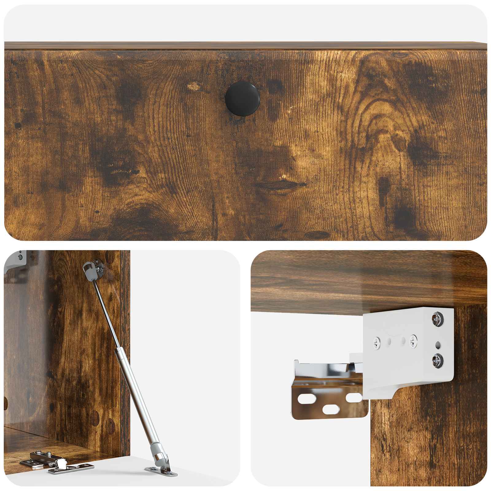 Wandmontierter TV-Schrank 98 x 31 x 30 cm Geräucherte Eiche