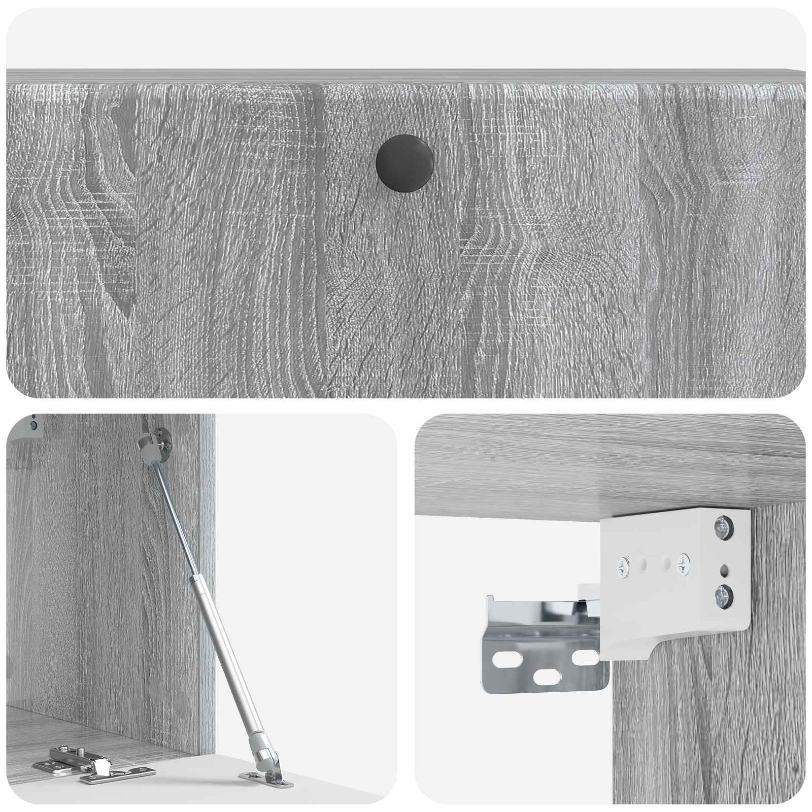 Wandmontierter TV-Schrank 98 x 31 x 30 cm Grau Sonoma