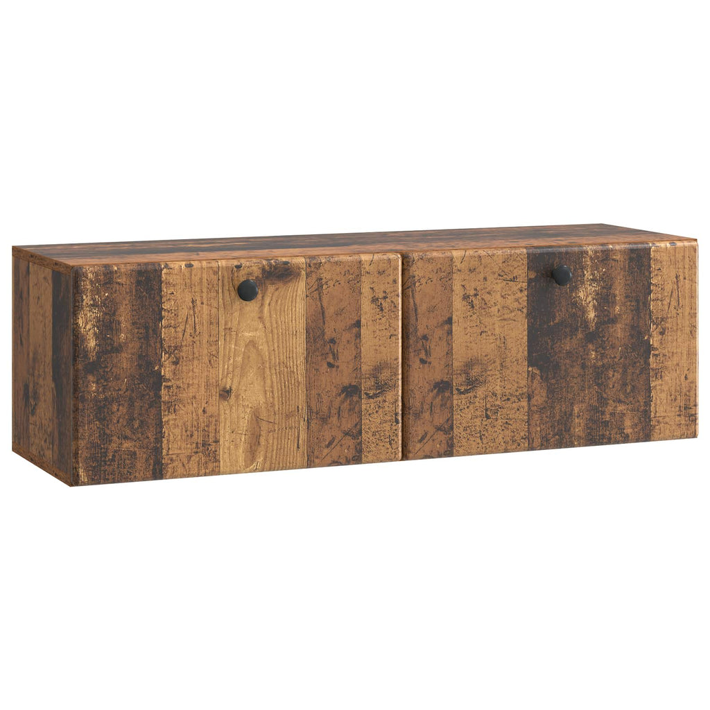 Wandmontierter TV-Schrank 98 x 31 x 30 cm Altholz Holzwerkstoff
