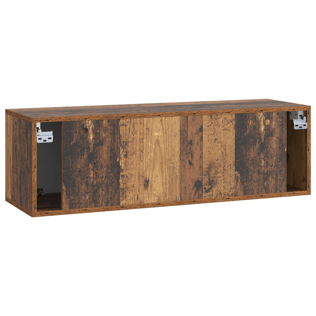 Wandmontierter TV-Schrank 98 x 31 x 30 cm Altholz Holzwerkstoff
