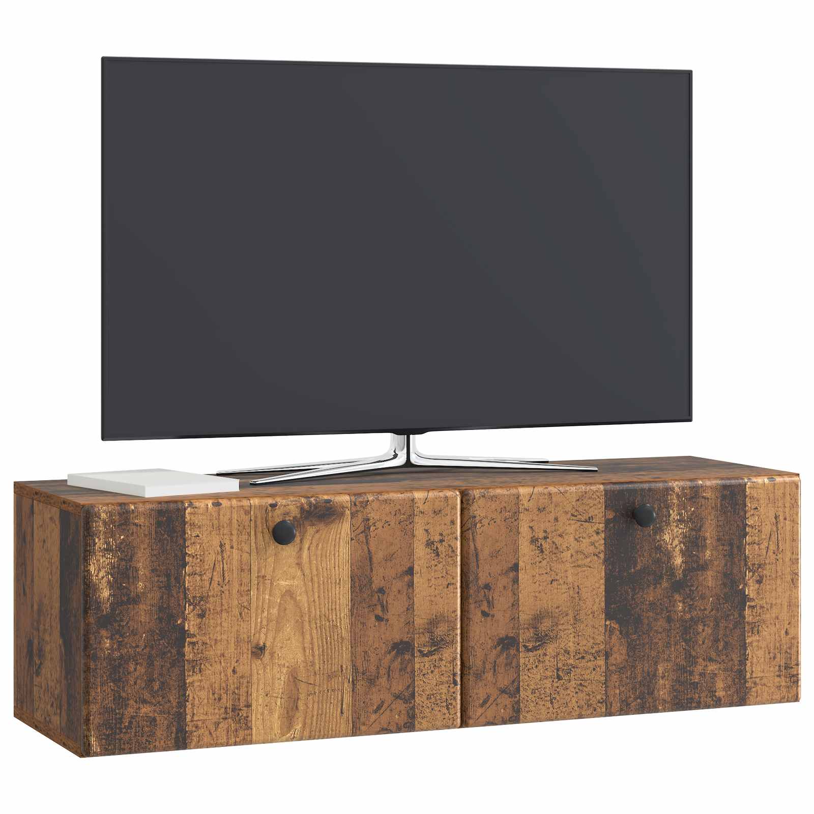 Wandmontierter TV-Schrank 98 x 31 x 30 cm Altholz Holzwerkstoff
