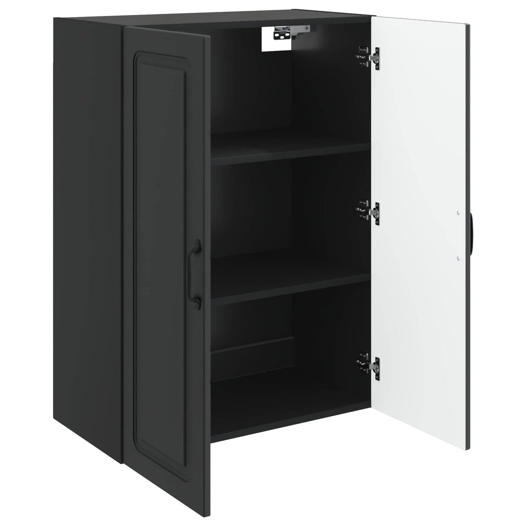 Wandschrank Schwarz 66 x 34,5 x 90 cm Holzwerkstoff