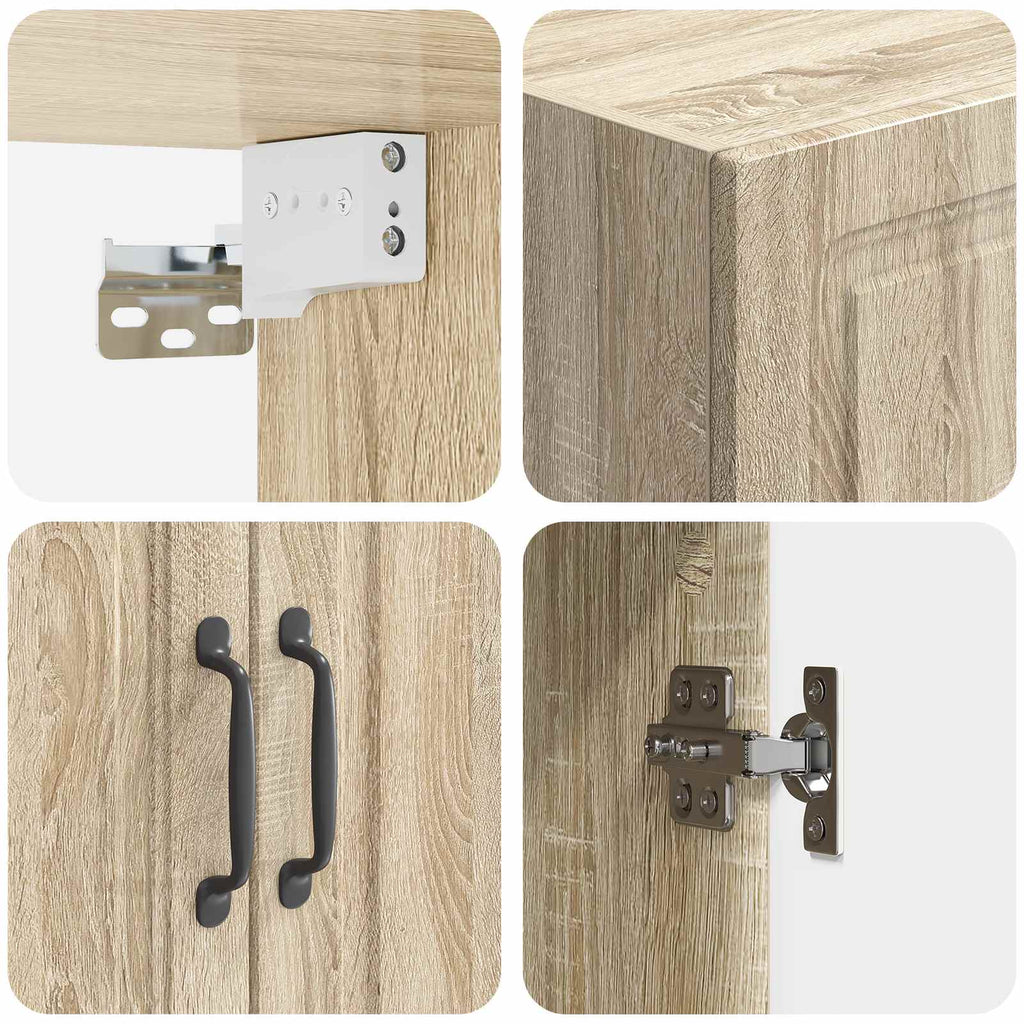 Wandschrank Sonoma-Eiche 66 x 34,5 x 90 cm Holzwerkstoff