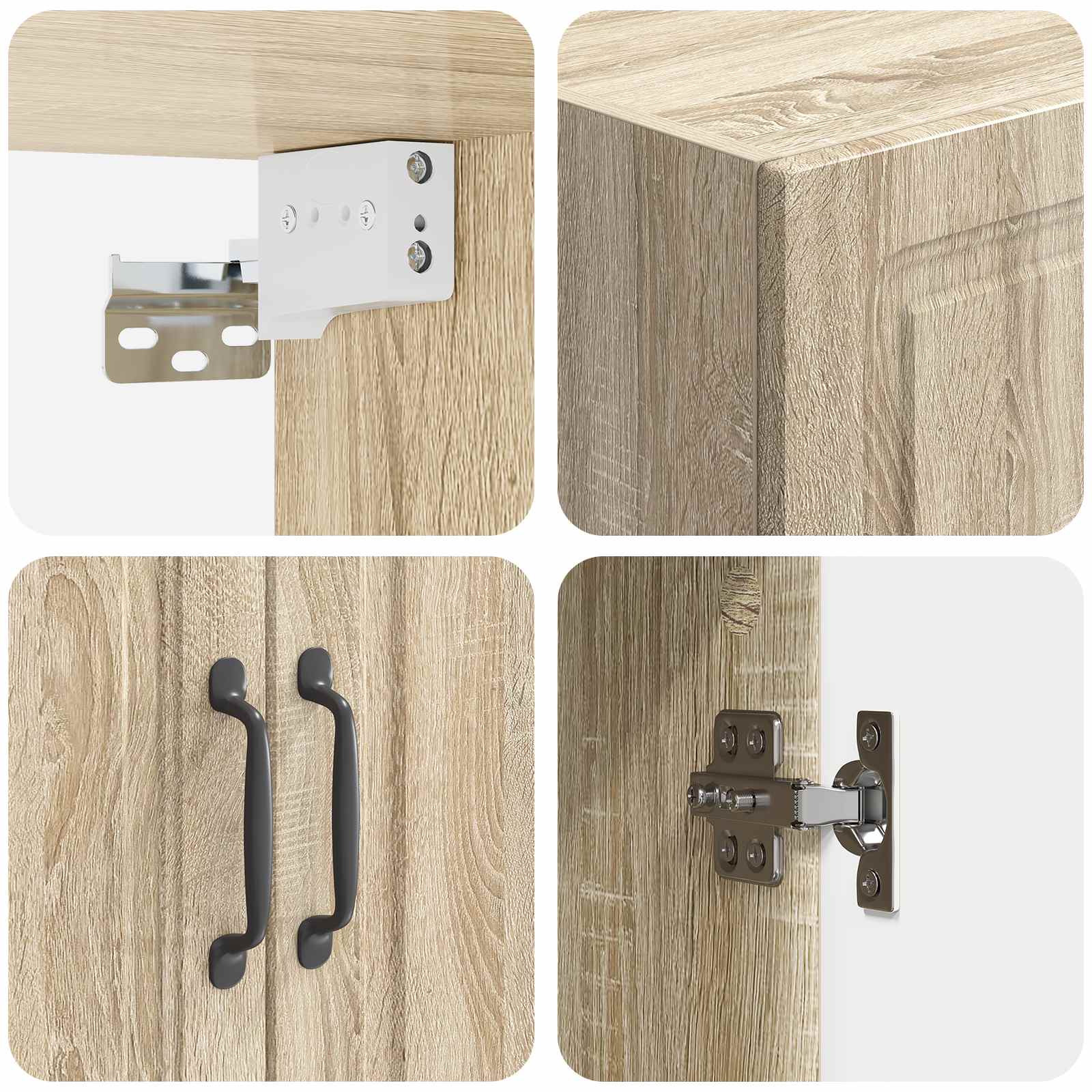 Wandschrank Sonoma-Eiche 66 x 34,5 x 90 cm Holzwerkstoff