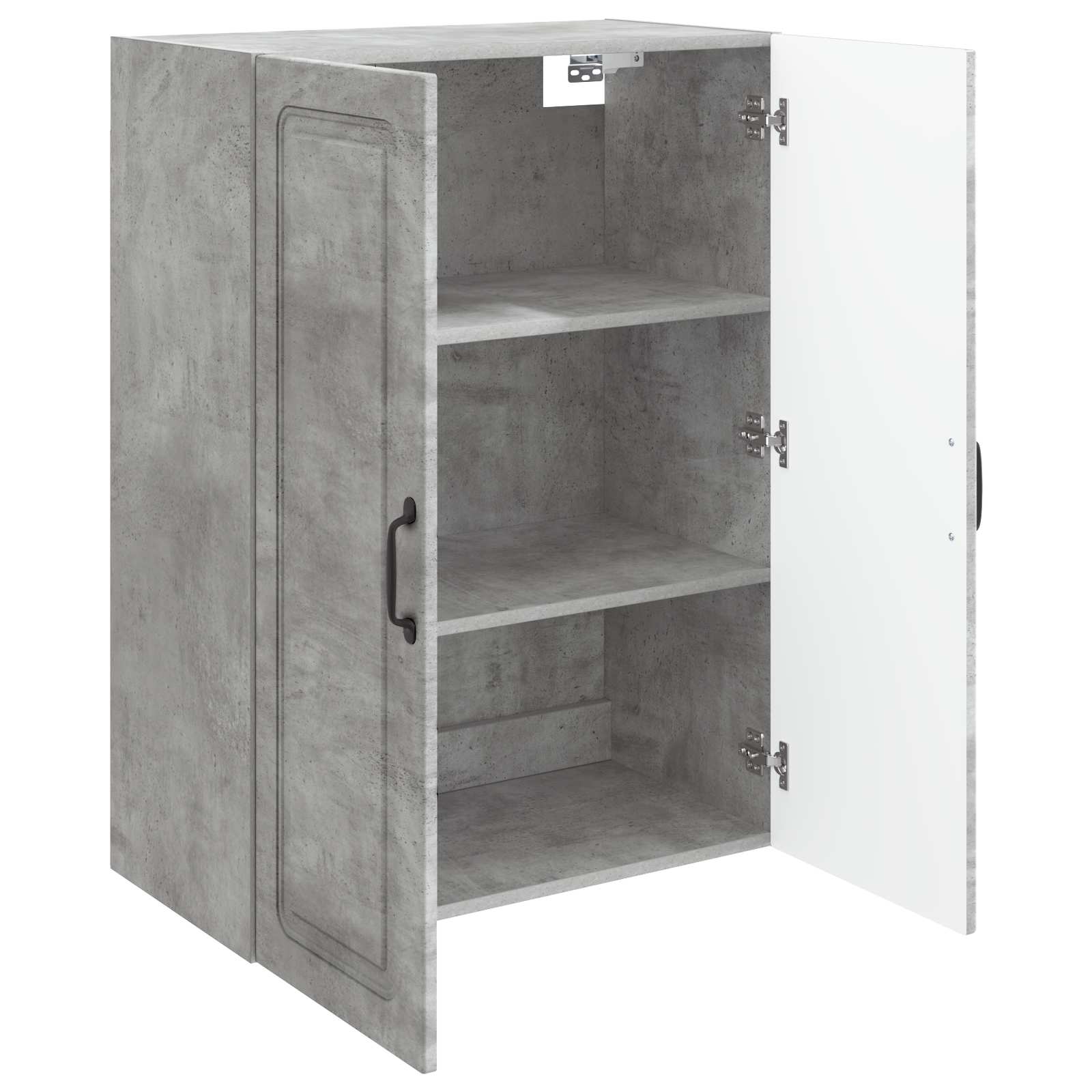 Wandschrank Betongrau 66 x 34,5 x 90 cm Holzwerkstoff