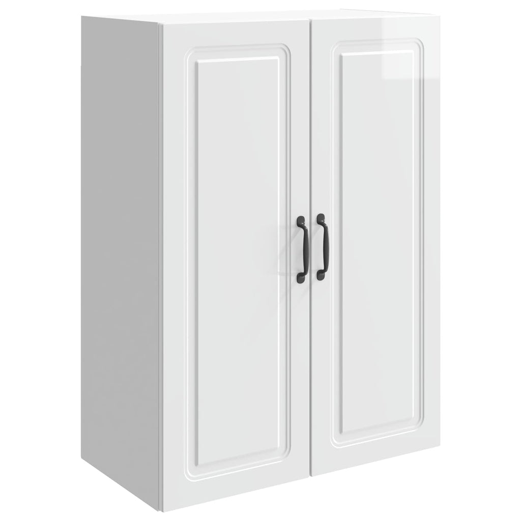 Wandschrank Hochglanz Weiß 66 x 34,5 x 90 cm Holzwerkstoff