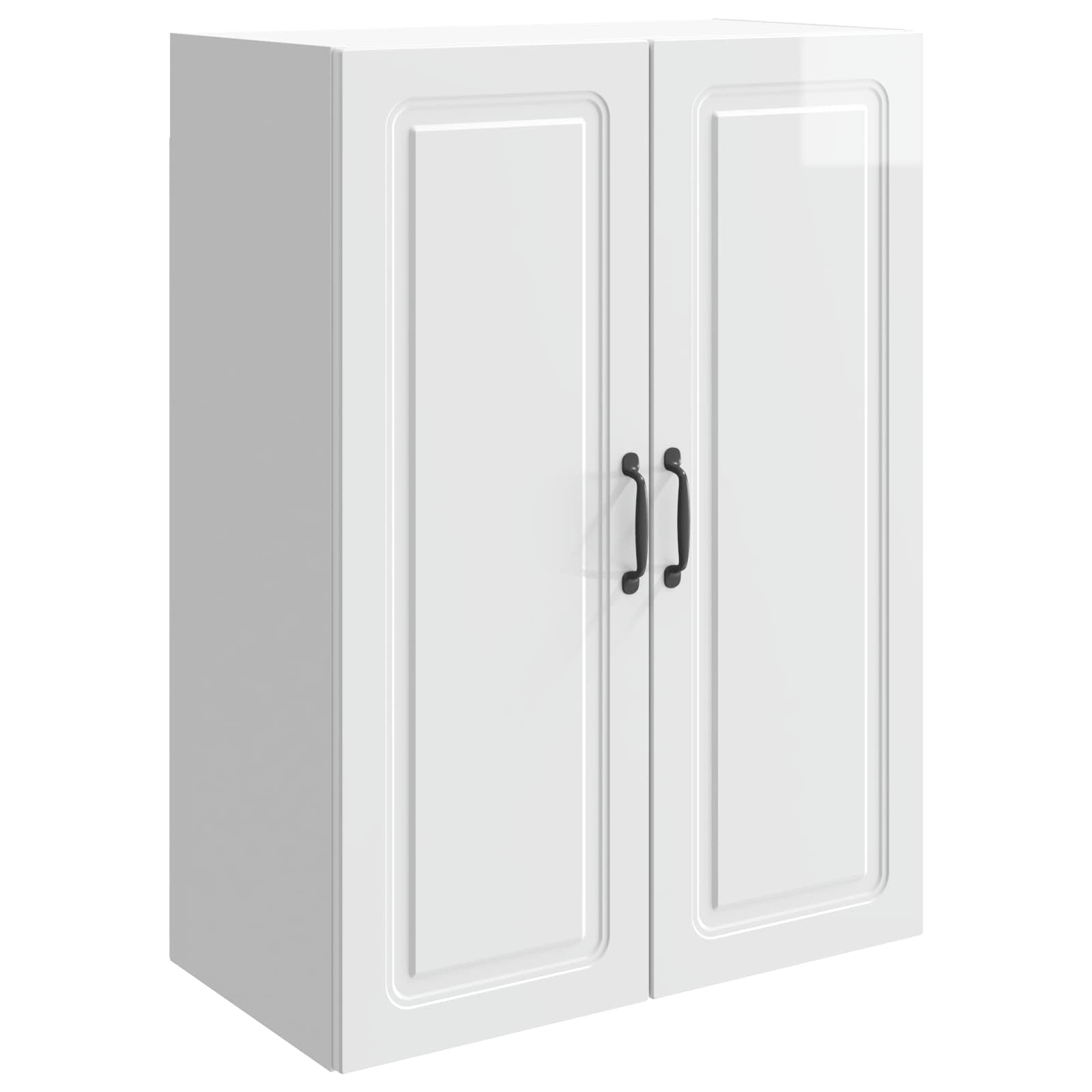 Wandschrank Hochglanz Weiß 66 x 34,5 x 90 cm Holzwerkstoff
