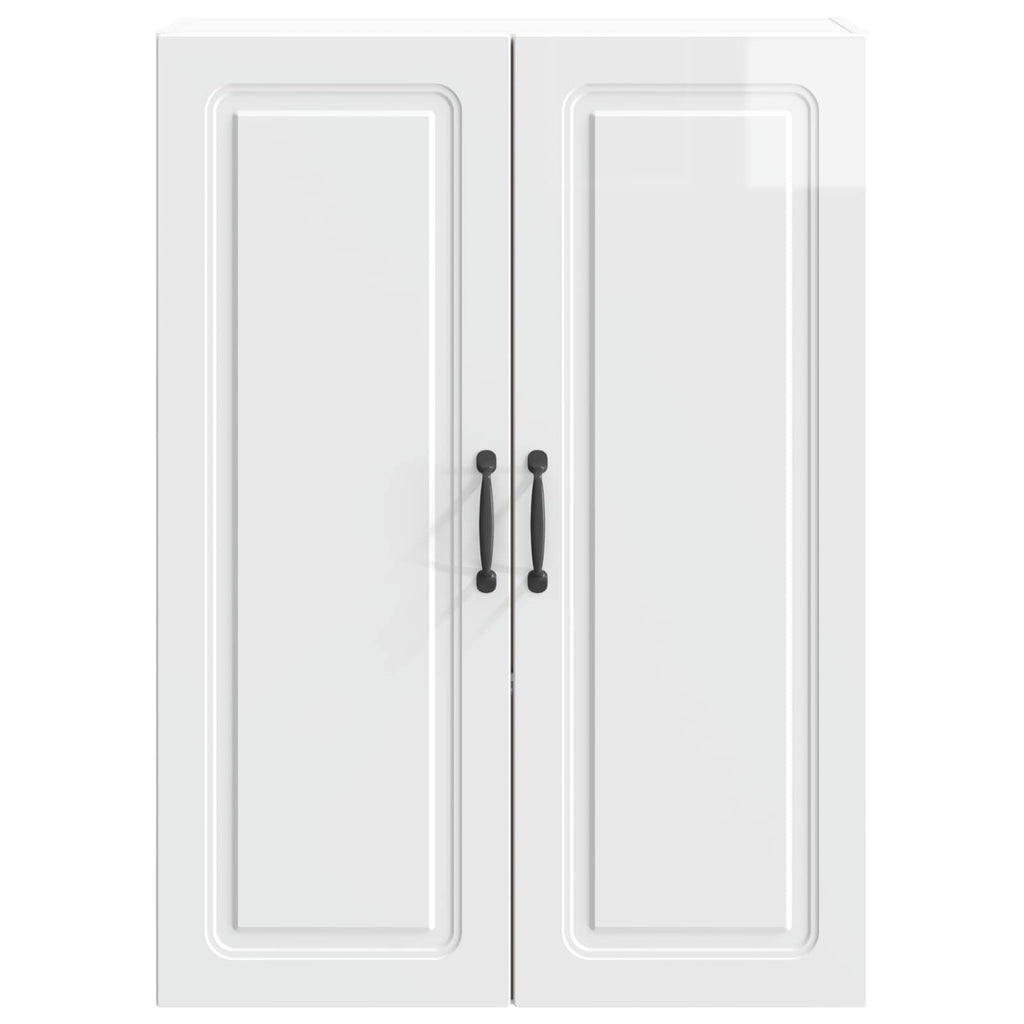 Wandschrank Hochglanz Weiß 66 x 34,5 x 90 cm Holzwerkstoff