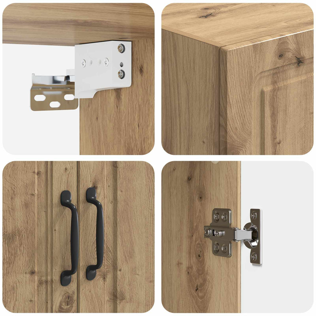 Wandschrank Artisan-Eiche 66 x 34,5 x 90 cm Holzwerkstoff