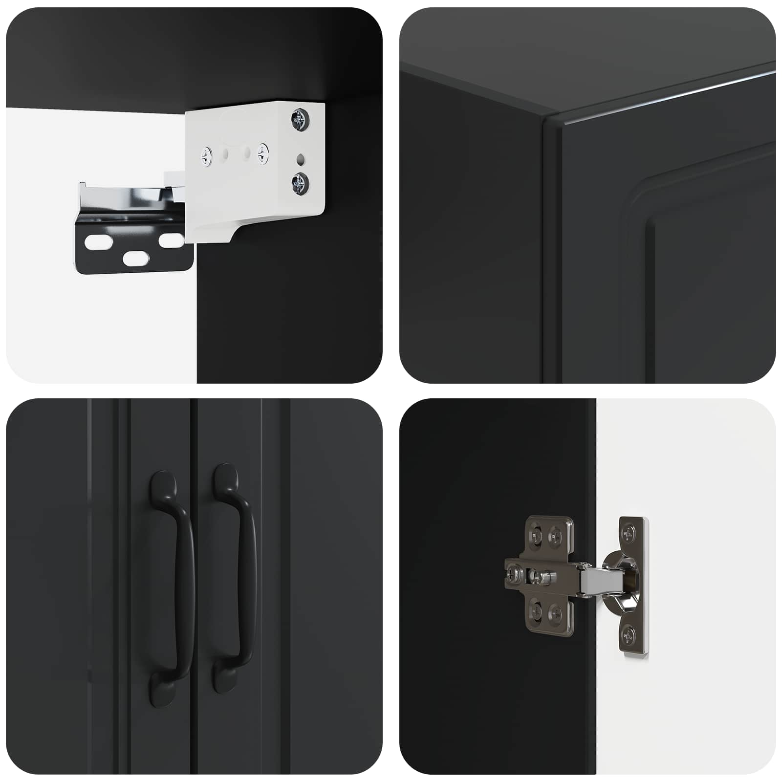 Wandschrank Schwarz 59 x 31 x 60 cm Holzwerkstoff