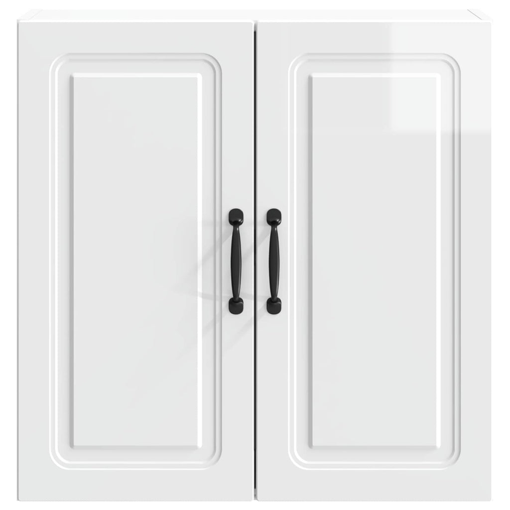 Wandschrank Hochglanz Weiß 59 x 31 x 60 cm Holzwerkstoff