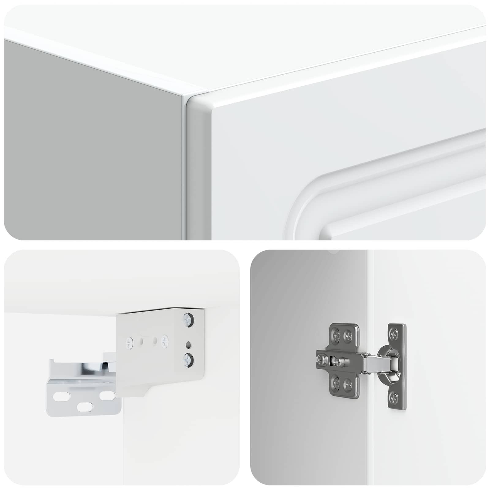 Wandschrank Hochglanz Weiß 33 x 34,5 x 90 cm Holzwerkstoff