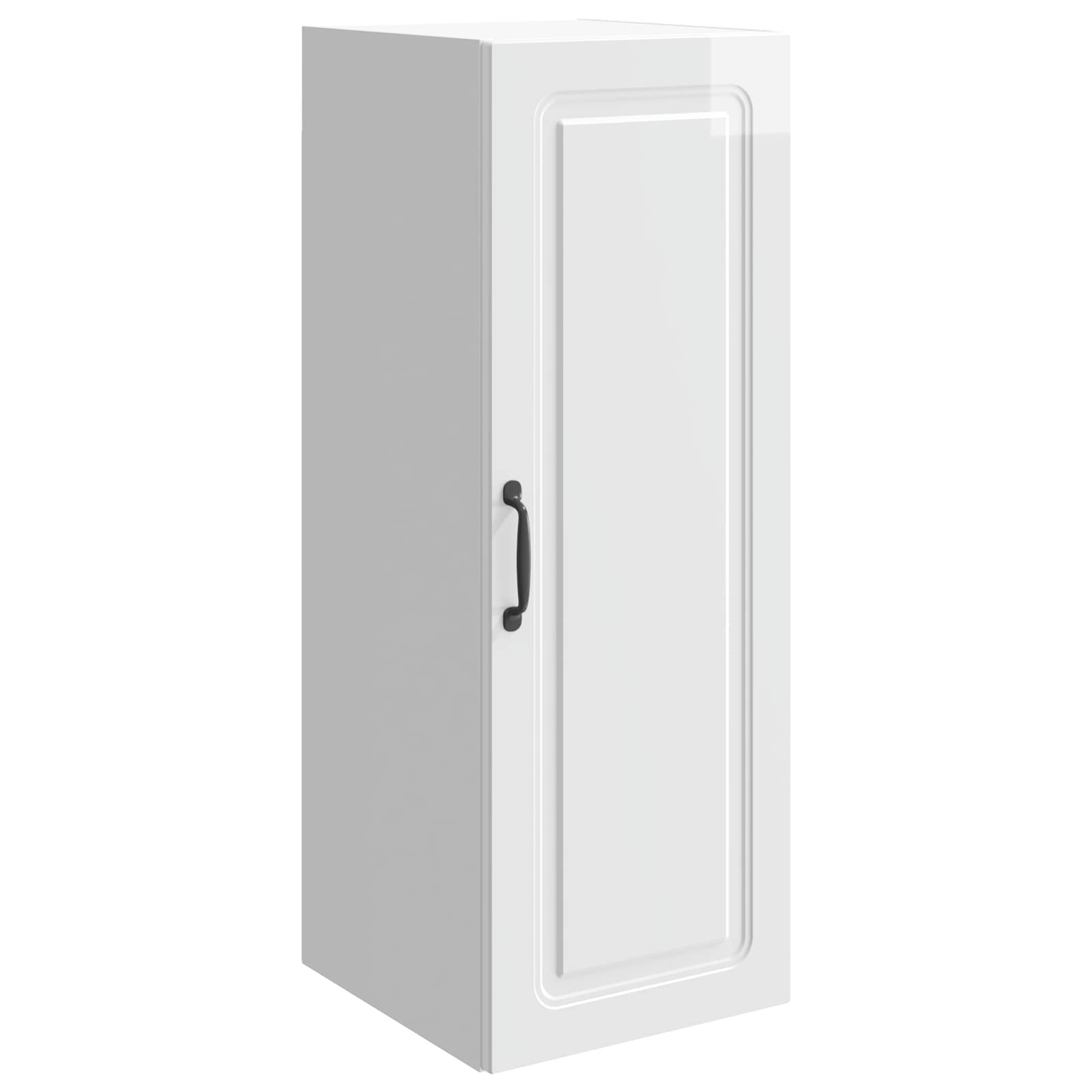 Wandschrank Hochglanz Weiß 33 x 34,5 x 90 cm Holzwerkstoff
