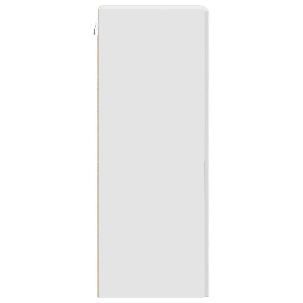 Wandschrank Hochglanz Weiß 33 x 34,5 x 90 cm Holzwerkstoff
