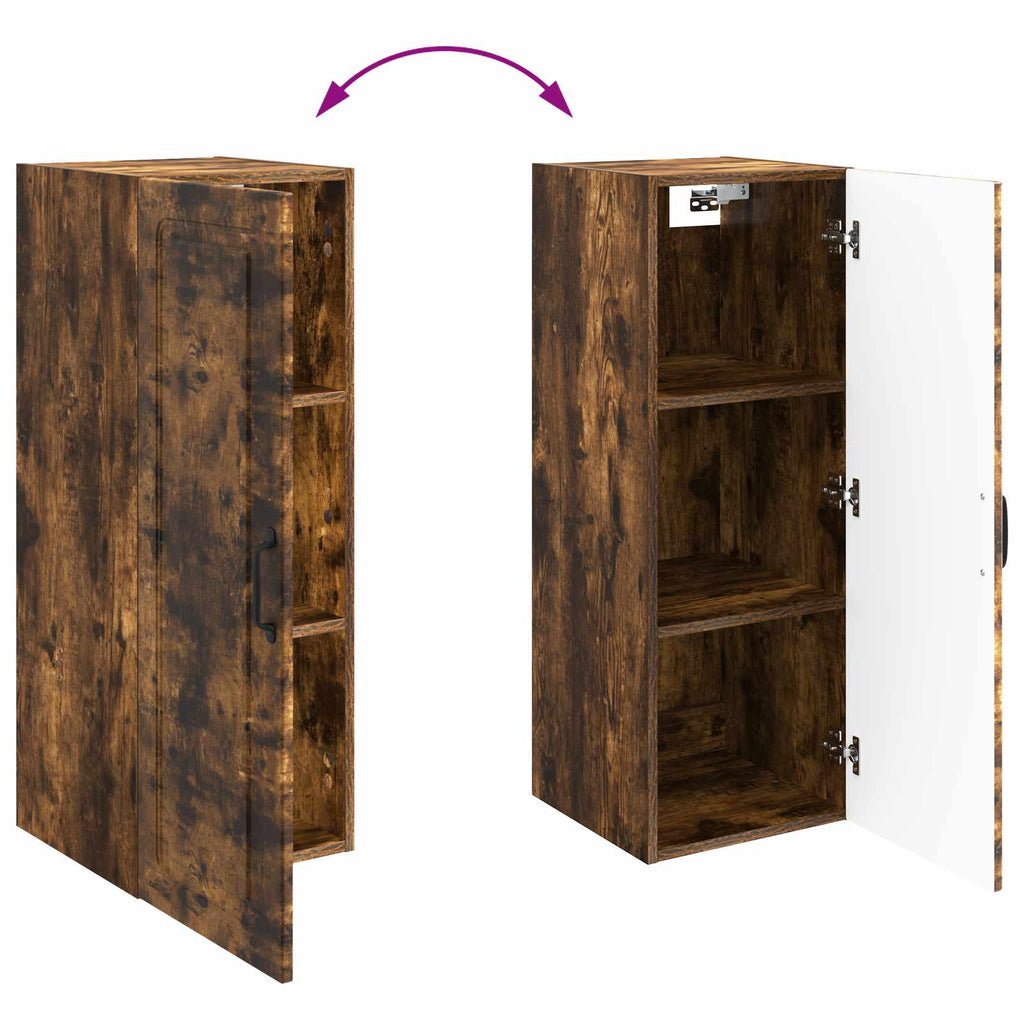 Wandschrank Geräucherte Eiche 33 x 34,5 x 90 cm Holzwerkstoff