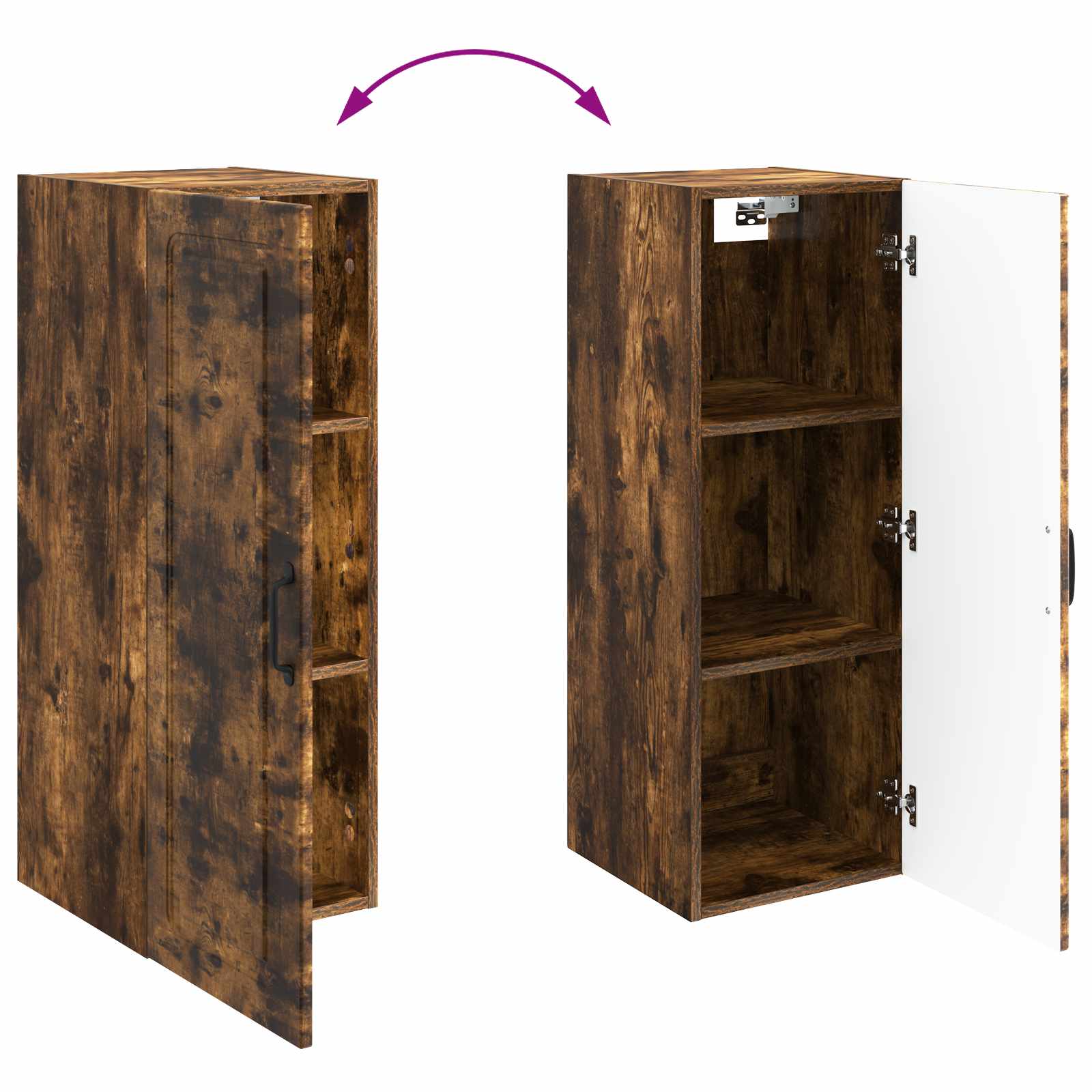 Wandschrank Geräucherte Eiche 33 x 34,5 x 90 cm Holzwerkstoff